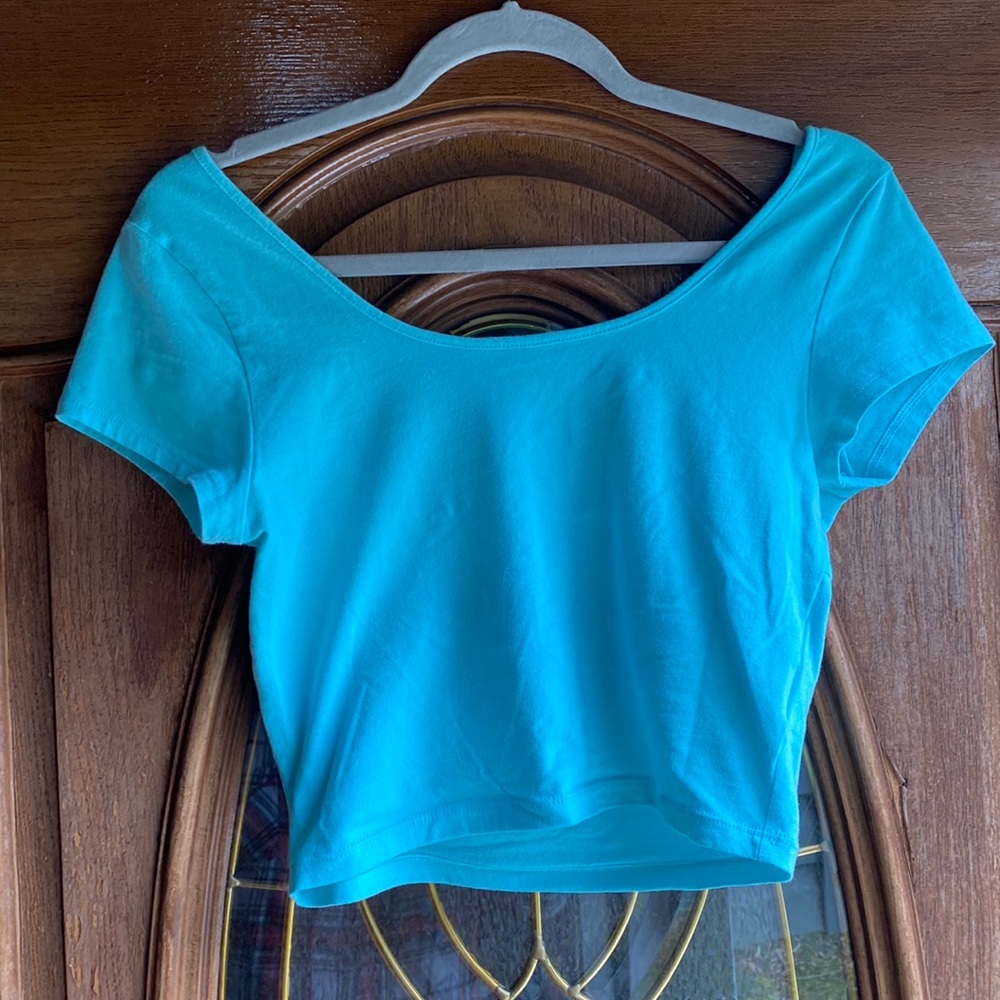Mint green crop top